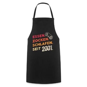 20 Geburtstag Gamer Gaming Zocker Retro Geschenk - Kochschürze - Schwarz - Vorne - AI Model Male 185 dark (185cm)