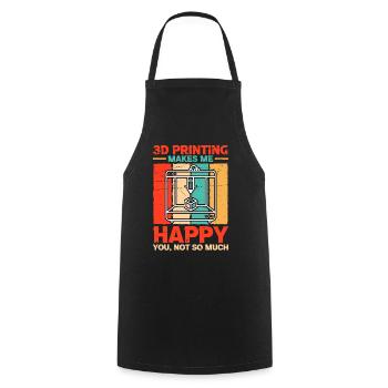 3d Print Printer 3d Printer Printing Gift - Cooking Apron - black - Front - AI Model Male 185 dark (185cm)