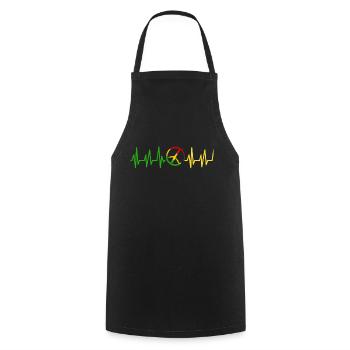 Rastafari Rasta Reggae Jah Gift Judah Marley - Cooking Apron - black - Front - AI Model Male 185 dark (185cm)