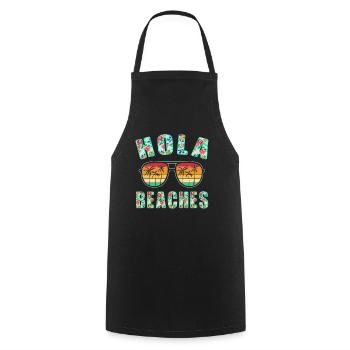 Hola Beaches Top Retro Summer Beach Sunglasses - Cooking Apron - black - Front - AI Model Male 185 dark (185cm)