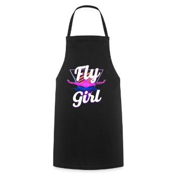 Swimmer Swim Fly Girl Butterfly - Cooking Apron - black - Front - AI Model Male 185 dark (185cm)