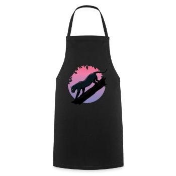 Black Panther Animal - Cooking Apron - black - Front - AI Model Male 185 dark (185cm)