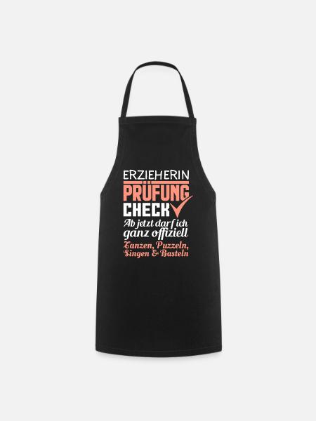 Erzieherin Prüfung Bestanden Geschenk - Kochschürze - Schwarz