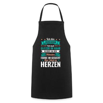 Erzieherin Lustige Erzieherin Spruch Geschenkidee - Kochschürze - Schwarz - Vorne - AI Model Male 185 dark (185cm)