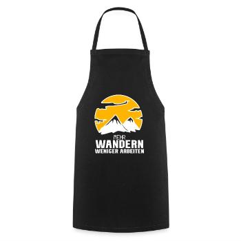 Wandern Berge Wanderer - Kochschürze - Schwarz - Vorne - AI Model Male 185 dark (185cm)