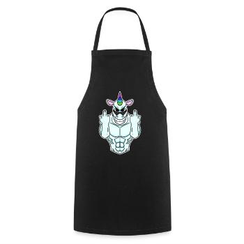 Licorne majeur - Tablier de cuisine - noir - Devant - AI Model Male 185 dark (185cm)