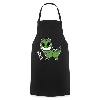 Bébé dinosaure cadeau - Tablier de cuisine - noir - Devant - AI Model Male 185 dark (185cm)