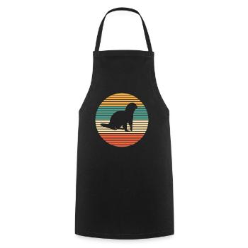 Loutres - Tablier de cuisine - noir - Devant - AI Model Male 185 dark (185cm)