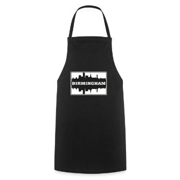 Birmingham Angleterre Voyage Souvenir Skyline Silhoue - Tablier de cuisine - noir - Devant - AI Model Male 185 dark (185cm)