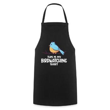 Bird Watching Orinthologist Birdwatching Gift - Cooking Apron - black - Front - AI Model Male 185 dark (185cm)