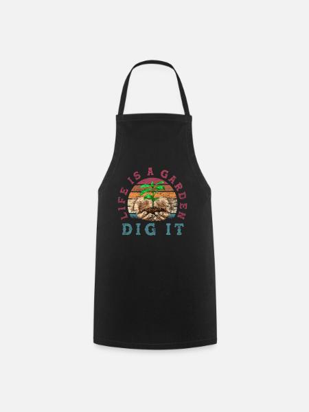 Vie jardin jardin jardin jardin - Tablier de cuisine - noir