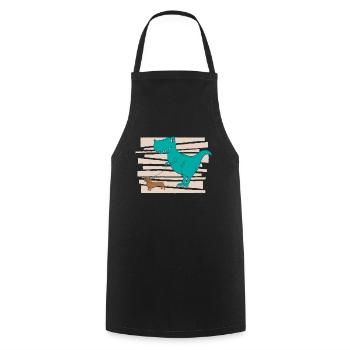 Weiner Dog Dachshund T Rex Dinosaur - Cooking Apron - black - Front - AI Model Male 185 dark (185cm)