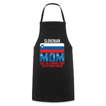 Slovenian Mom Slovénie Drapeau fête des mères - Tablier de cuisine - noir - Devant - AI Model Male 185 dark (185cm)