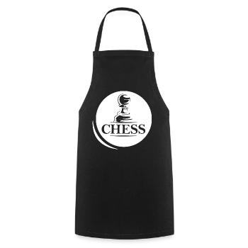 chess symbol pawn Logo icon friends schach bauer - Kochschürze - Schwarz - Vorne - AI Model Male 185 dark (185cm)