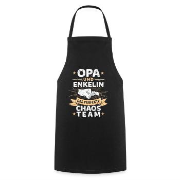 Spruch Opa Und Enkelin Das Perfekte Chaos Team - Kochschürze - Schwarz - Vorne - AI Model Male 185 dark (185cm)