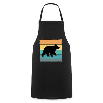 Ours Sauvage Ours brun - Tablier de cuisine - noir - Devant - AI Model Male 185 dark (185cm)