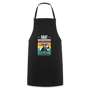 Chuchoteur de chèvre - Tablier de cuisine - noir - Devant - AI Model Male 185 dark (185cm)