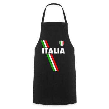 Fußball Flagge Fahne Italien Italia - Kochschürze - Schwarz - Vorne - AI Model Male 185 dark (185cm)
