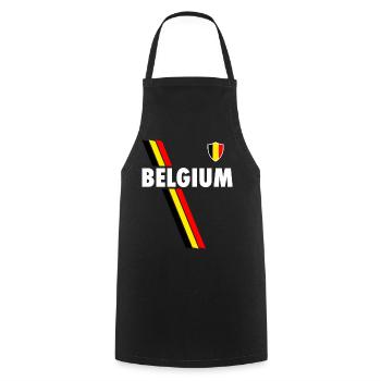 Drapeau de football Drapeau Belgium Belgique - Tablier de cuisine - noir - Devant - AI Model Male 185 dark (185cm)