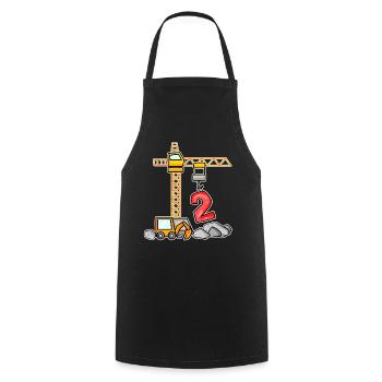 Bagger T-Shirt 2. Geburtstag 2 Jahre Jungen Shirt - Kochschürze - Schwarz - Vorne - AI Model Male 185 dark (185cm)