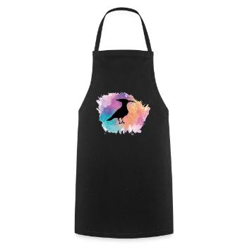 Hoopoe bird nature protection - Cooking Apron - black - Front - AI Model Male 185 dark (185cm)