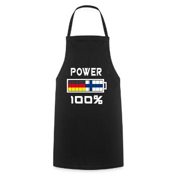 Allemagne et Finlande Power 100% - Tablier de cuisine - noir - Devant - AI Model Male 185 dark (185cm)