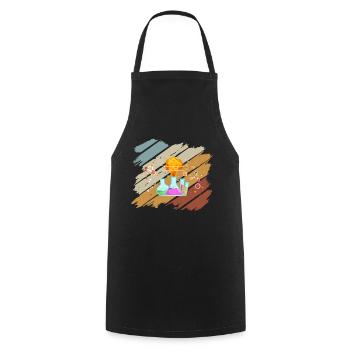 chemistry - Cooking Apron - black - Front - AI Model Male 185 dark (185cm)