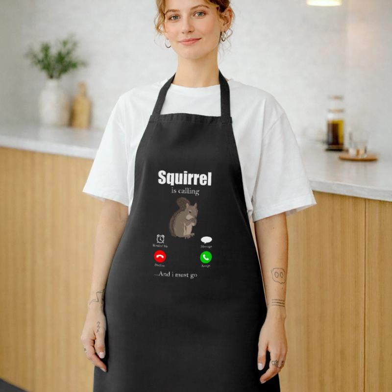 Squirrel Tshirt Chipmunk Squirrel Nut Cooking Apron