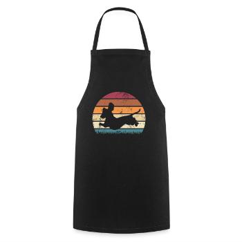 Dachshund dog owner dachshund puppy badger - Cooking Apron - black - Front - AI Model Male 185 dark (185cm)
