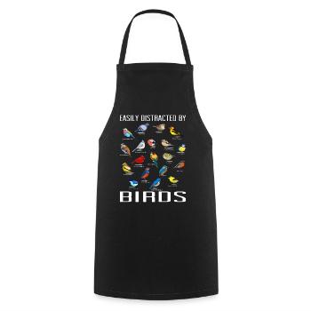 Bird Watching Orinthologist Birdwatching Gift - Cooking Apron - black - Front - AI Model Male 185 dark (185cm)
