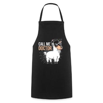 Ph.D. Doctoral Graduation Call Me Doctor - Tablier de cuisine - noir - Devant - AI Model Male 185 dark (185cm)