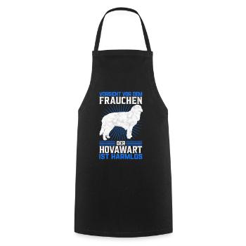 Hovawart Frauchen Bauernhund Besitzerin Spruch - Kochschürze - Schwarz - Vorne - AI Model Male 185 dark (185cm)