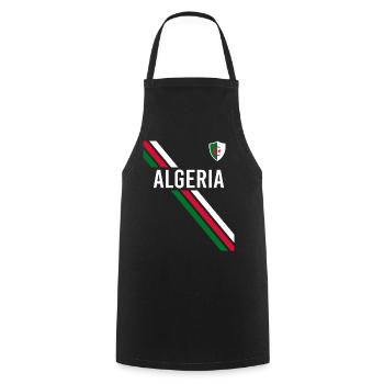 Algerien Algeria Flagge Fahne Trikot Fußball - Kochschürze - Schwarz - Vorne - AI Model Male 185 dark (185cm)