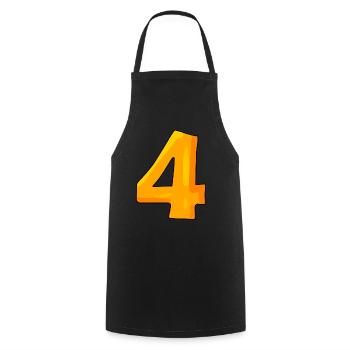 4 - Kochschürze - Schwarz - Vorne - AI Model Male 185 dark (185cm)