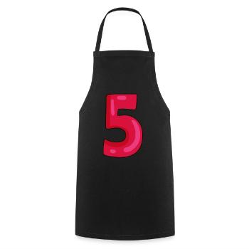 5 - Cooking Apron - black - Front - AI Model Male 185 dark (185cm)