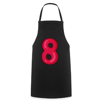 8 - Cooking Apron - black - Front - AI Model Male 185 dark (185cm)