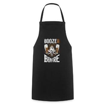 Camping Booze & Bonfire Drunk - Cooking Apron - black - Front - AI Model Male 185 dark (185cm)