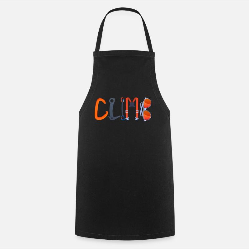 Rock Climbing Climber Climb - Tablier de cuisine - noir