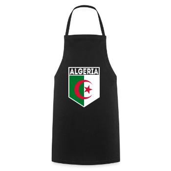 Algerien Algeria Flagge Fahne Wappen - Kochschürze - Schwarz - Vorne - AI Model Male 185 dark (185cm)
