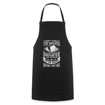 Proud stepfather stepdaughter steppapa gift - Cooking Apron - black - Front - AI Model Male 185 dark (185cm)
