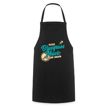 Bluegrass Banjo Guitar - Cooking Apron - black - Front - AI Model Male 185 dark (185cm)