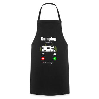 Camping - Tablier de cuisine - noir - Devant - AI Model Male 185 dark (185cm)