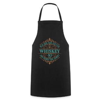40. Geburtstag 40 Jahre Ich bin wie guter Whisky - Kochschürze - Schwarz - Vorne - AI Model Male 185 dark (185cm)