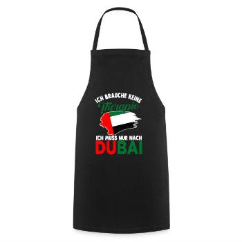 Dubai Therapie Geschenk - Kochschürze - Schwarz - Vorne - AI Model Male 185 dark (185cm)