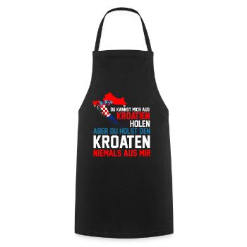 Kroatien Kroate Kroatin Kroaten Kroatisch Kroatisc - Kochschürze - Schwarz - Vorne - AI Model Male 185 dark (185cm)