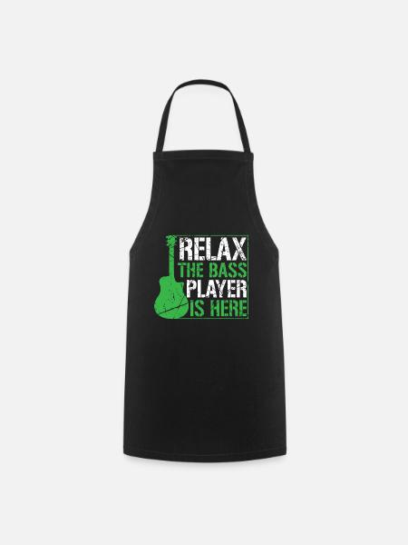 Bass guitariste bassiste bass joueur - Tablier de cuisine - noir