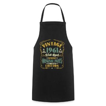 Vintage 1961 Shirt Old School Well Aged - Tablier de cuisine - noir - Devant - AI Model Male 185 dark (185cm)