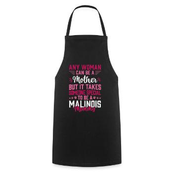 Malinois Mama Belgian Shepherd Gift - Cooking Apron - black - Front - AI Model Male 185 dark (185cm)
