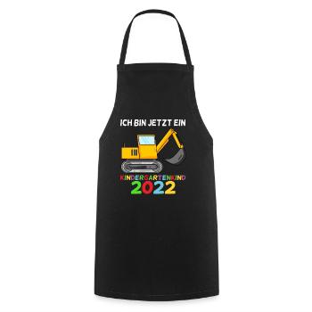 Kindergarten Kind Bagger Schule Einschulung 2022 - Kochschürze - Schwarz - Vorne - AI Model Male 185 dark (185cm)