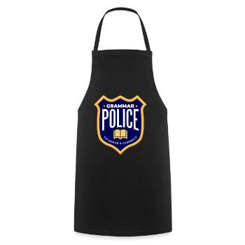 Écriture Écrivain Grammaire Police - Tablier de cuisine - noir - Devant - AI Model Male 185 dark (185cm)